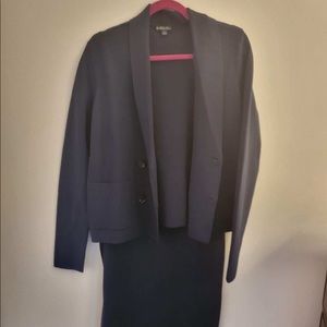 Brooks brothers navy blue jacket and skirt